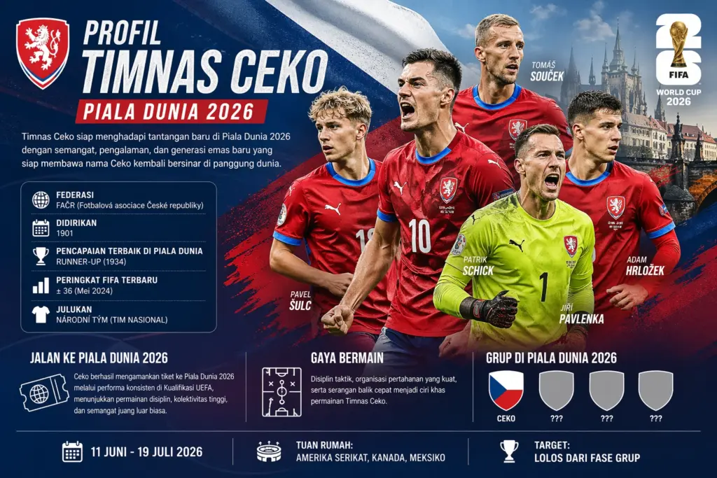 Profil Squad Timnas Ceko di Piala Dunia 2026
