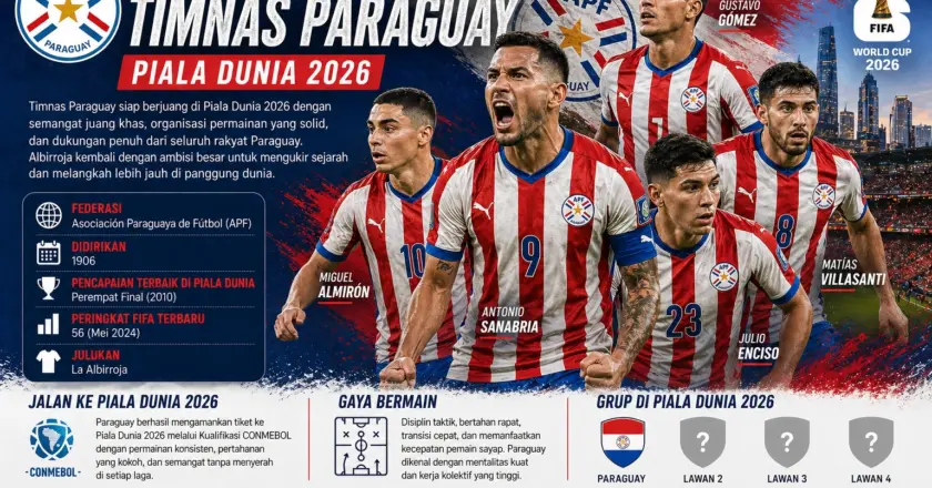 Profil Timnas Paraguay Piala Dunia 2026: Skuad, Pelatih & Sejarah