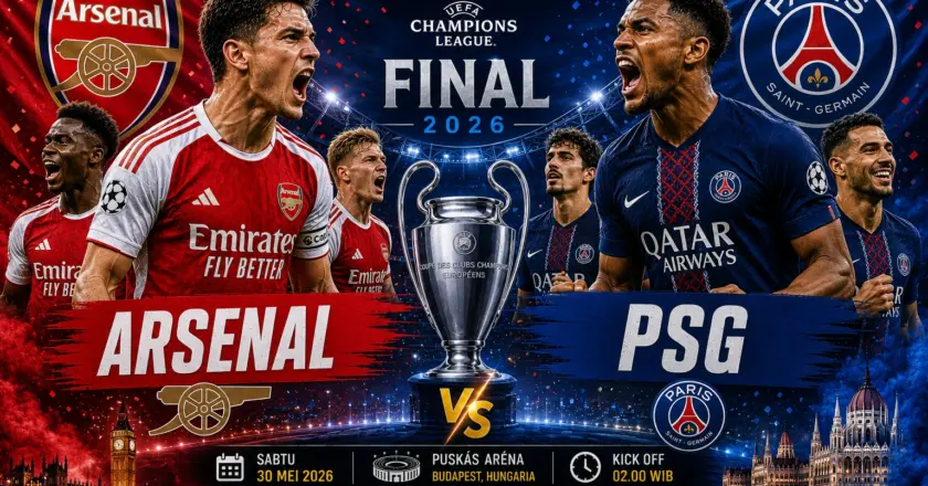 Jadwal Final UCL 2026: PSG vs Arsenal, Jam Tayang, Venue, dan Info Terbaru
