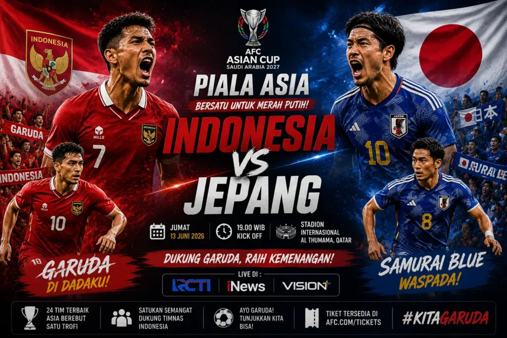 Jadwal Indonesia vs Jepang 2026