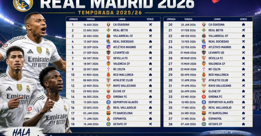 Jadwal LaLiga Real Madrid 2026: Malam Ini, Sisa Musim, Jam Tayang & Cara Nonton