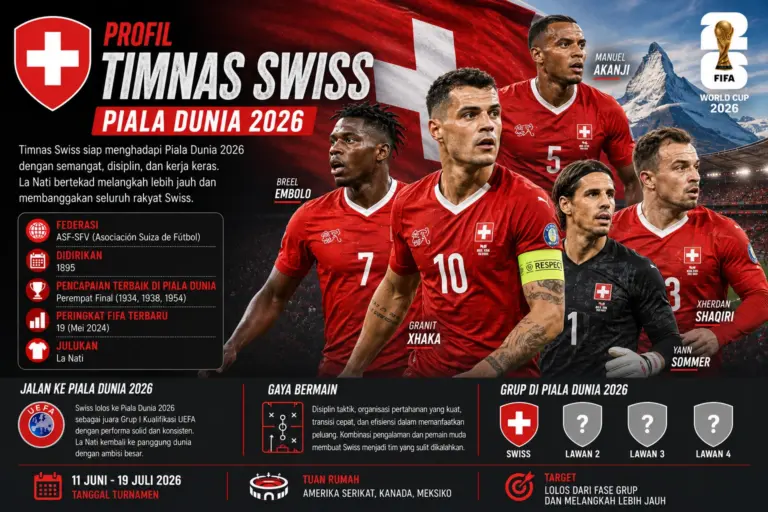 Profil Timnas Swiss piala dunia 2026