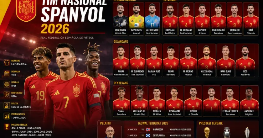 Tim Nasional Sepak Bola Spanyol 2026: Skuad, Pemain, dan Peluang Juara Piala Dunia