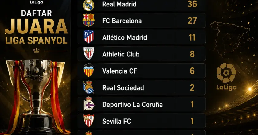 Daftar Juara Liga Spanyol Lengkap, Siapa Raja La Liga Sepanjang Masa?