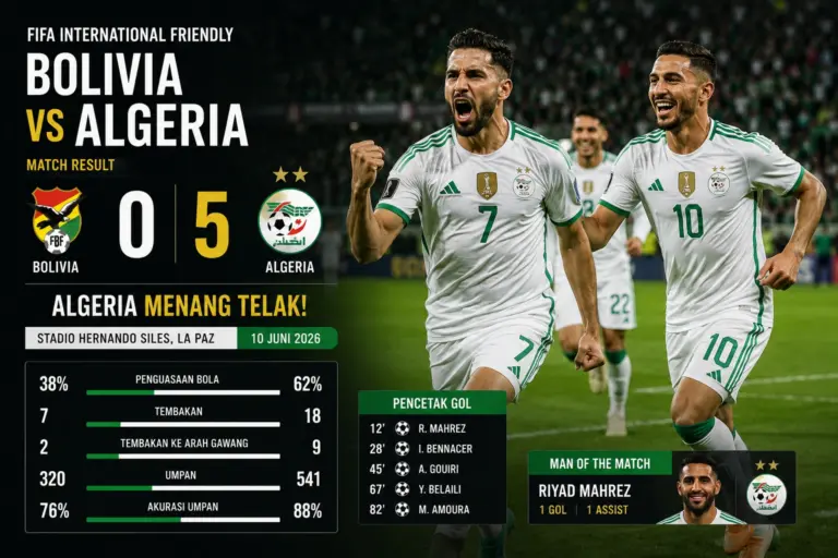 Hasil Bolivia vs Algeria