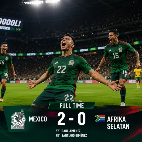 Hasil Meksiko vs Afrika Selatan Piala Dunia 2026: El Tri Menang 2-0 dan Kuasai Grup A