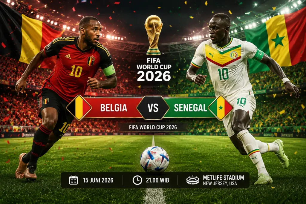 Head to Head dan Prediksi Belgia vs Senegal 2026 + Statistiknya