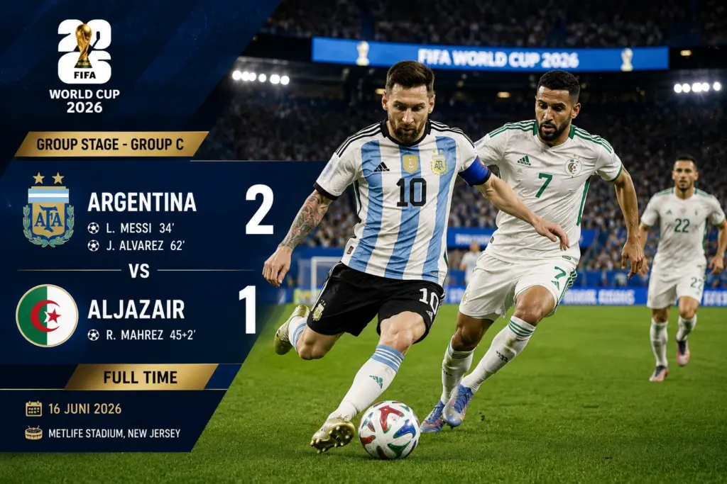 Prediksi Skor Argentina vs Aljazair Piala Dunia 2026