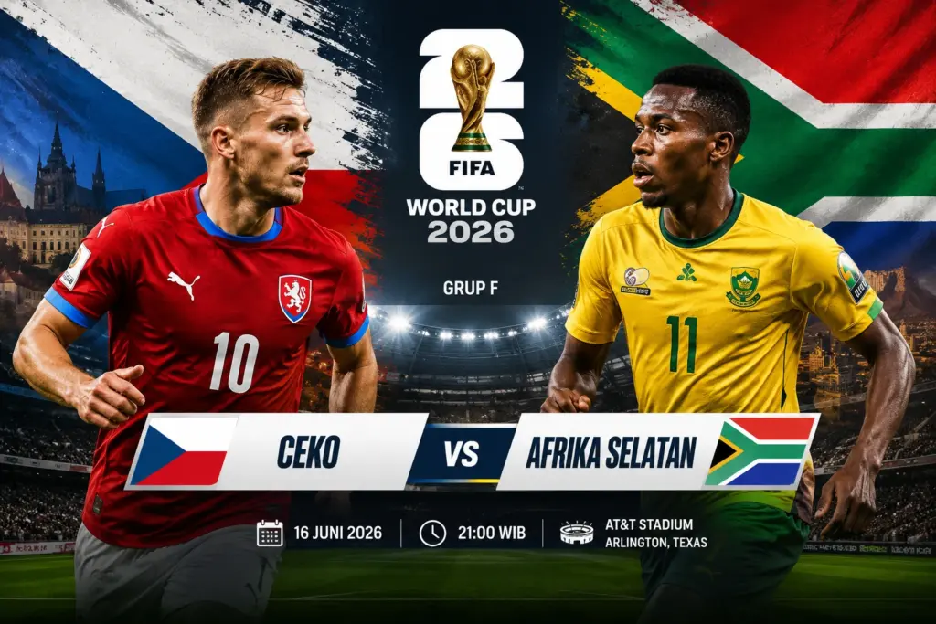Prediksi Skor Ceko vs Afrika Selatan di Piala Dunia 2026, Head to Head, Statistik dan Susunan