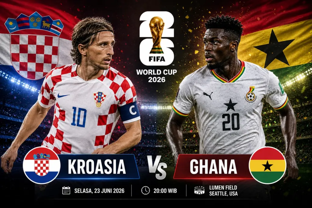 Prediksi Skor Kroasia vs Ghana 2026 Paling Akurat dan Jadwal Pertandingannya