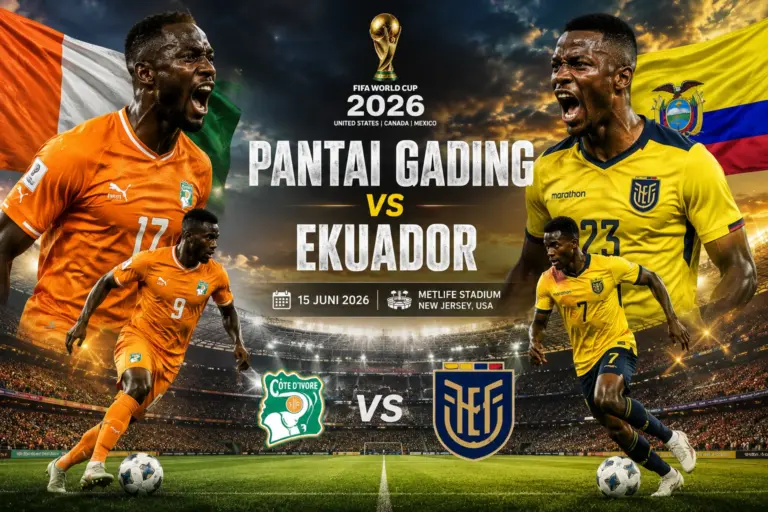 Prediksi Skor Pantai Gading vs Ekuador 2026, Duel Ketat Penentu Nasib di Piala Dunia