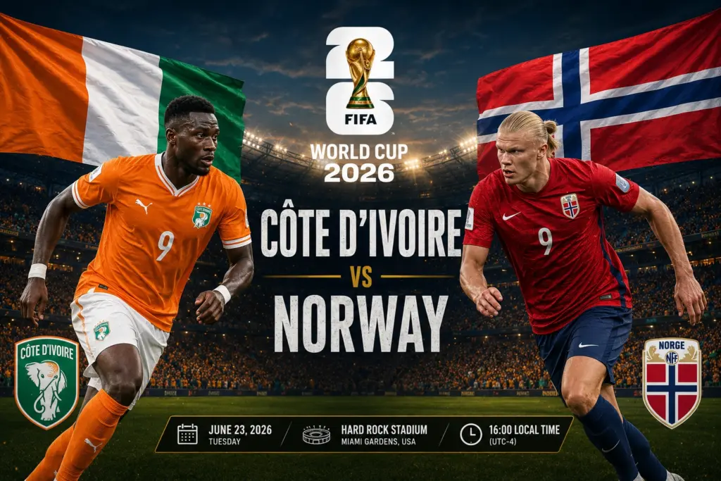 Prediksi Skor Pantai Gading vs Norwegia 2026
