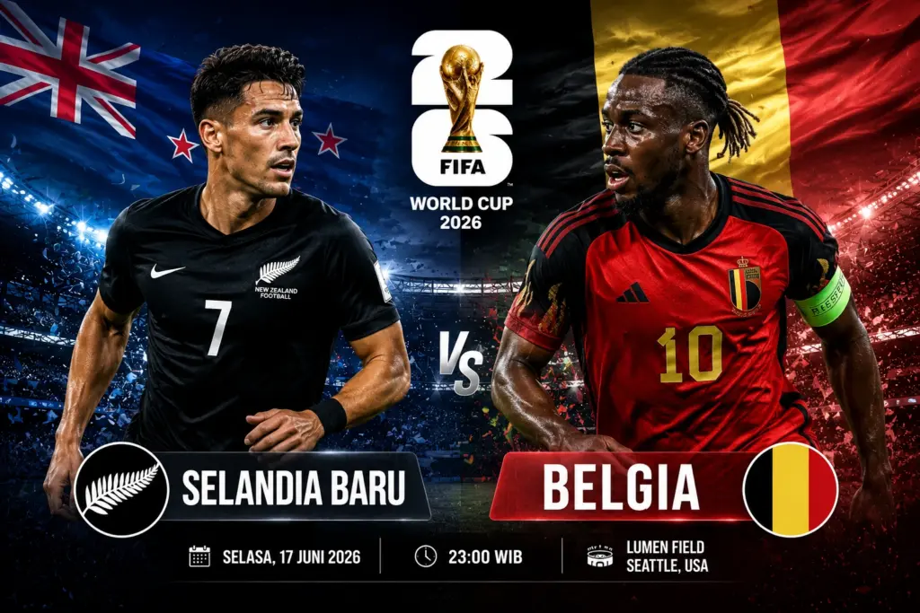 Prediksi Skor Selandia Baru vs Belgia 2026 + Head to Head, Statistik dan Susunan Pemain