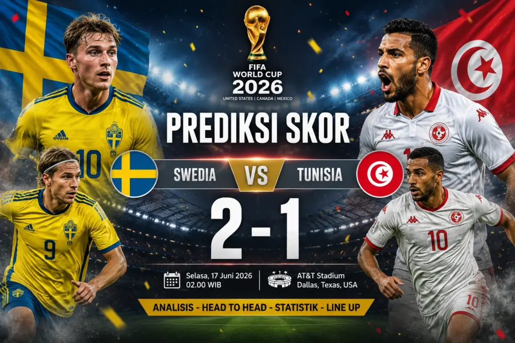 Prediksi Skor Swedia vs Tunisia 2026, Pertarungan Ketat Penentu Langkah di Piala Dunia 1 Prediksi Skor Swedia vs Tunisia 2026, Pertarungan Ketat Penentu Langkah di Piala Dunia