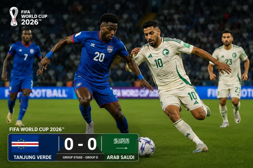 Prediksi Skor Tanjung Verde vs Arab Saudi 2026 + Head to Head, Statistik, Line Up dan Peluang Menang