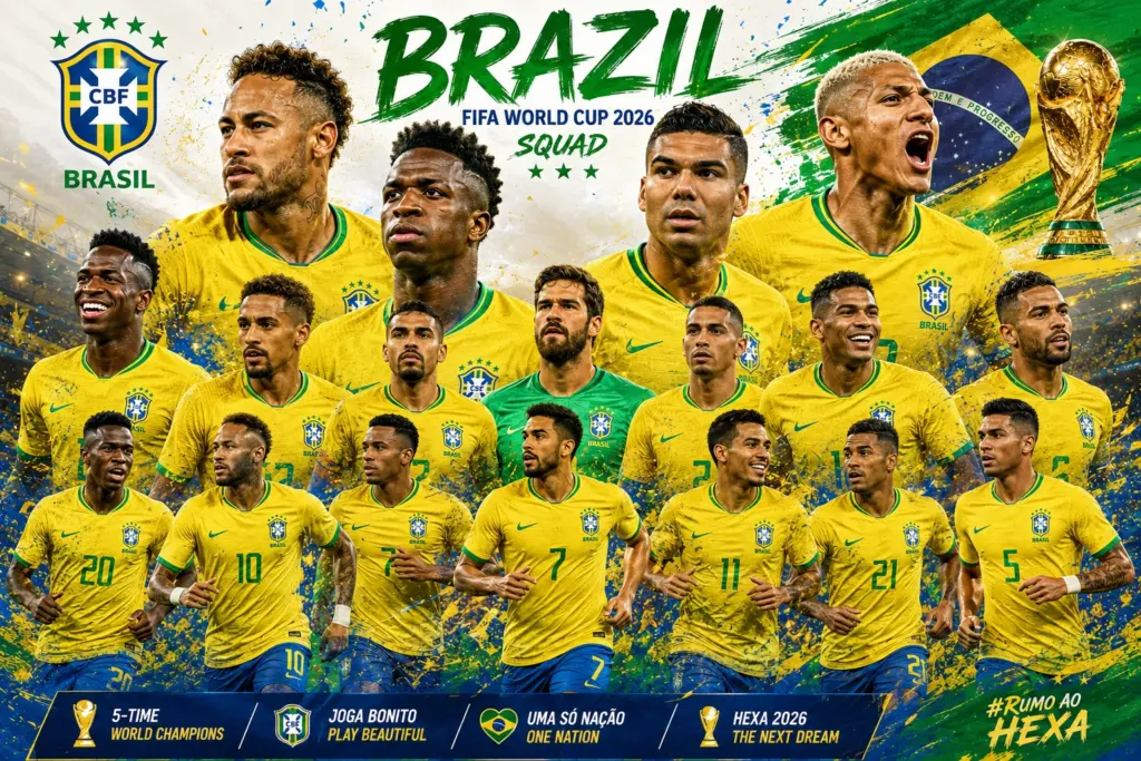 Squad Brazil Piala Dunia 2026