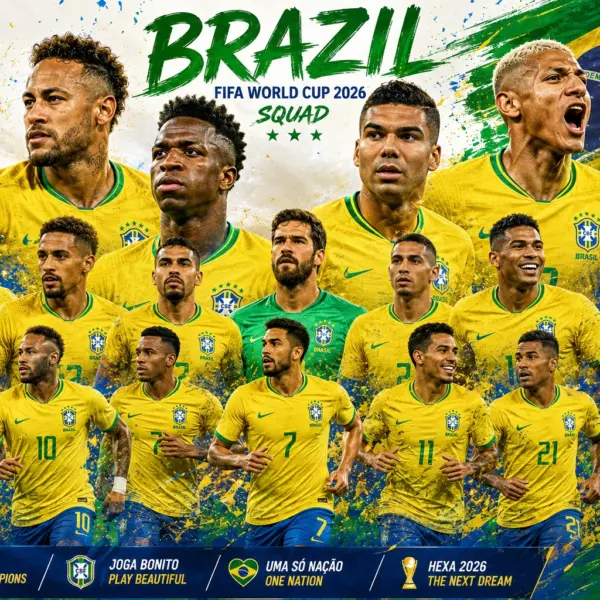 Squad Brazil Piala Dunia 2026: Formasi, dan Peluang Juara Selecao