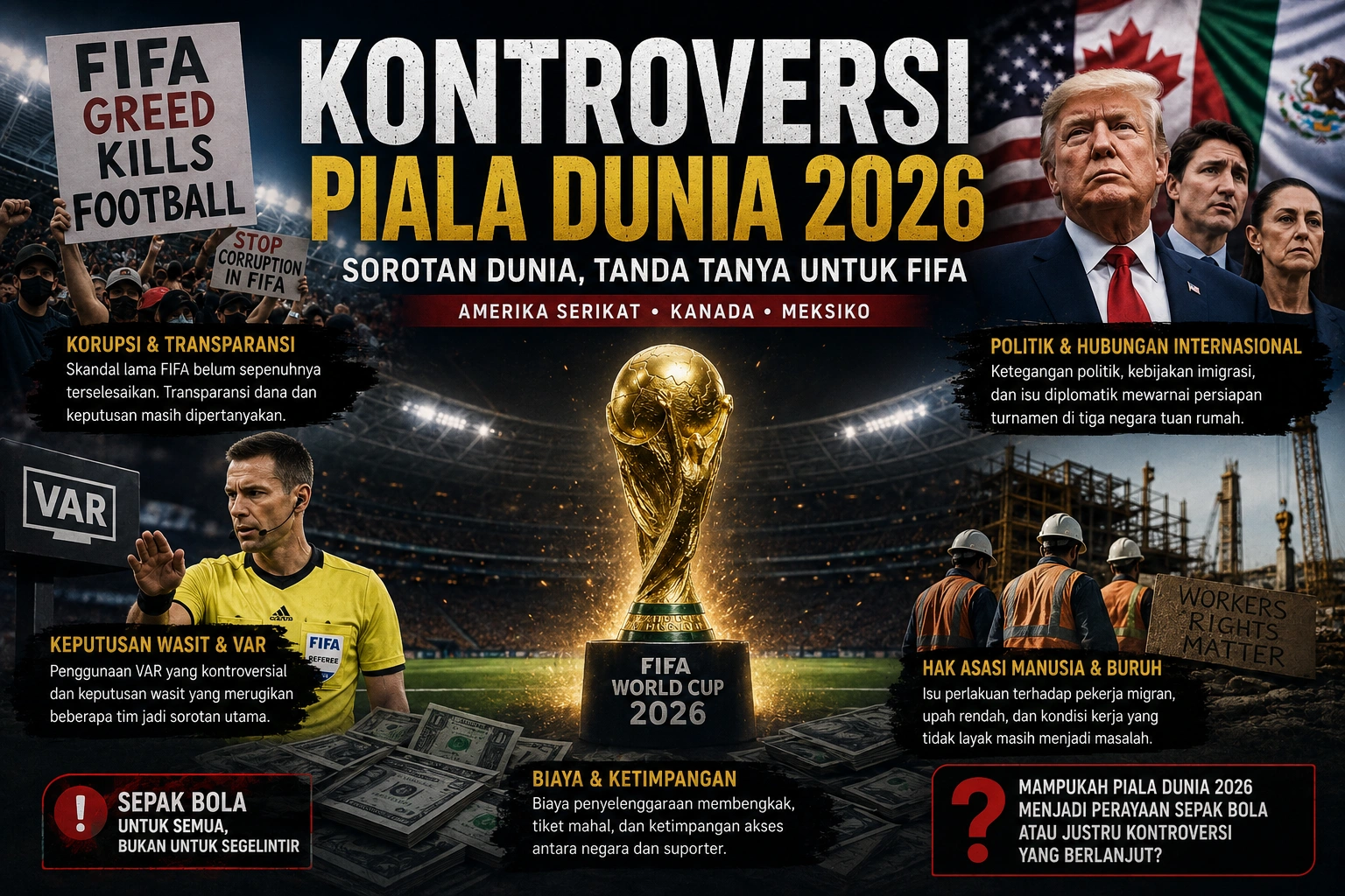 7 Kontroversi Piala Dunia 2026, dari Messi hingga Format 48 Tim
