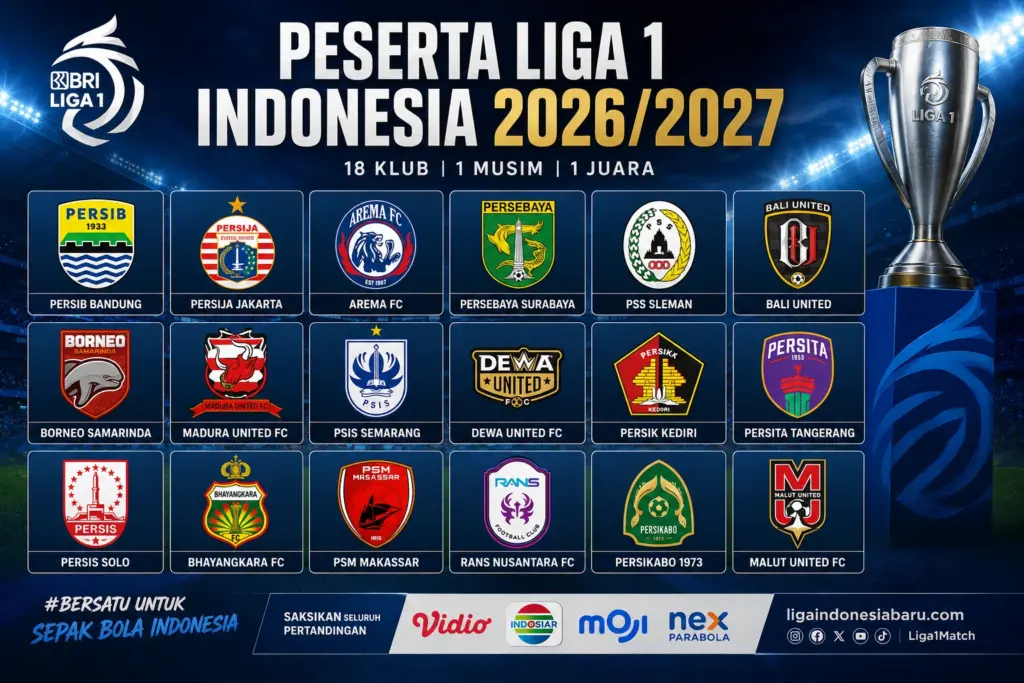 Daftar 18 Klub Peserta Liga 1 Indonesia 2026 yang Siap Bersaing