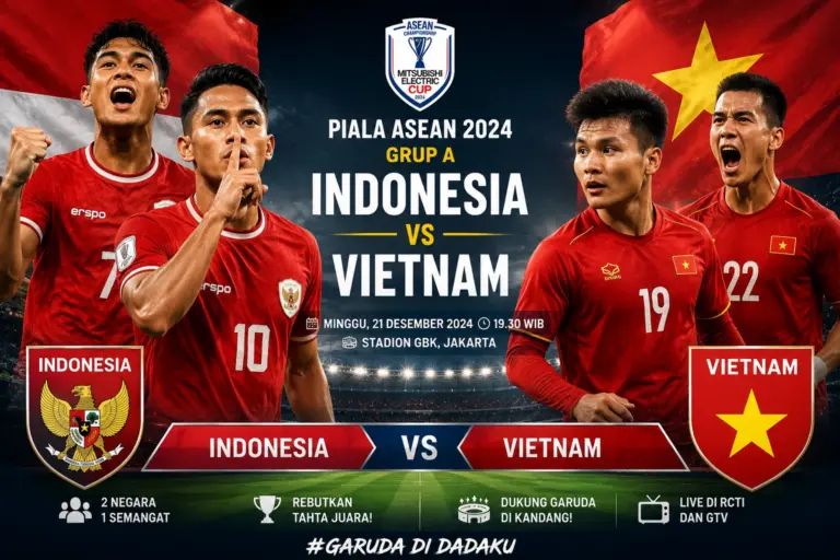 Jadwal Timnas Indonesia vs Vietnam 2026 Terbaru, Tanggal, Jam Kick-off, dan Tempat Nonton