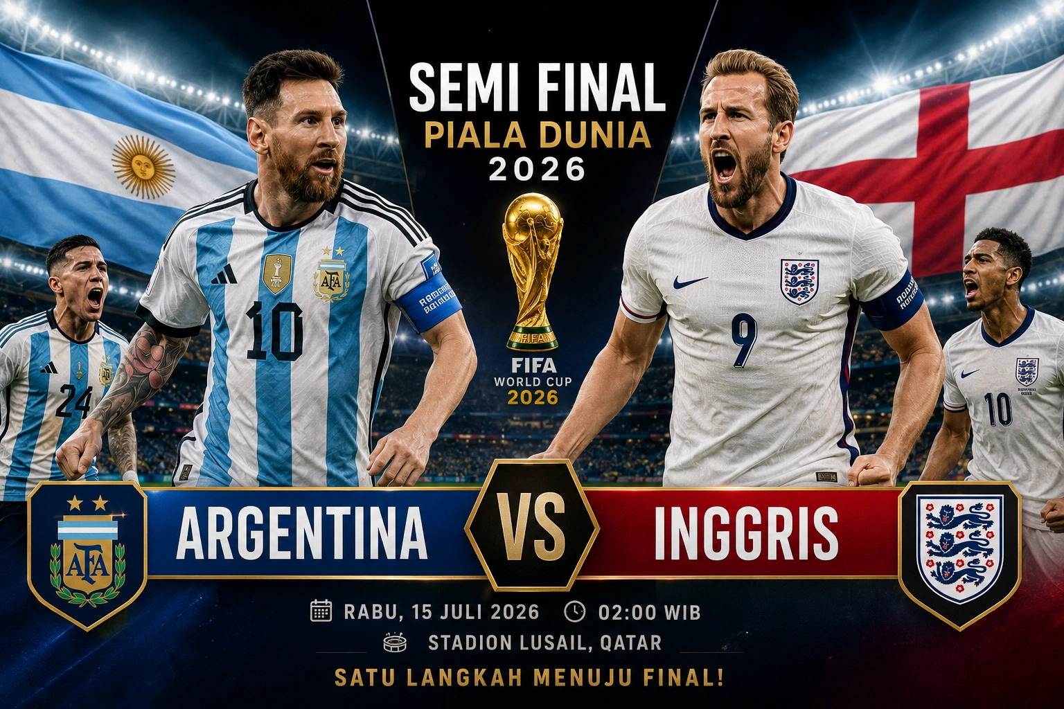 Prediksi Argentina VS Inggris 2026