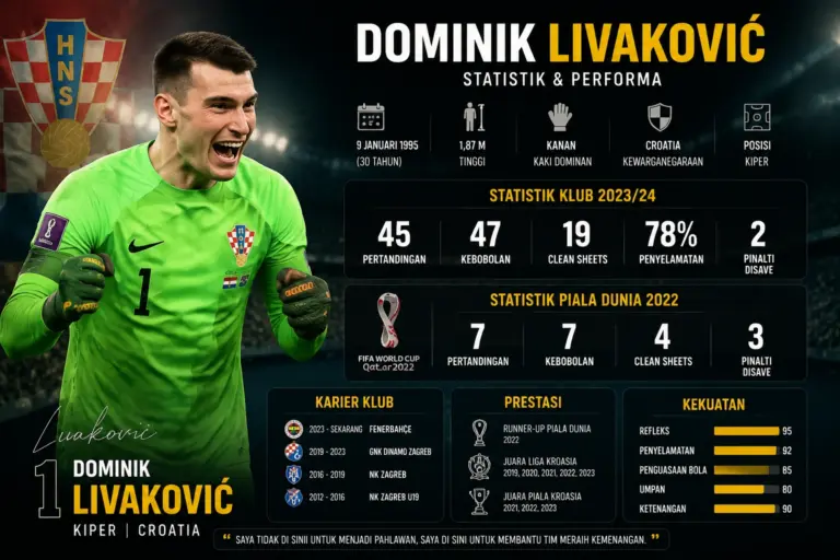 Statistik Dominik Livaković 2026